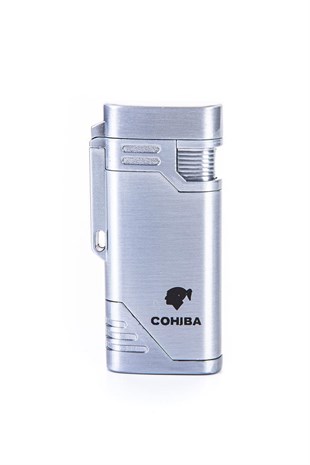 Cohiba İki Torch Pürmüz Gümüş Slim Puro Çakmağı