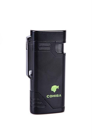 Cohiba İki Torch Pürmüz Siyah Slim Puro Çakmağı