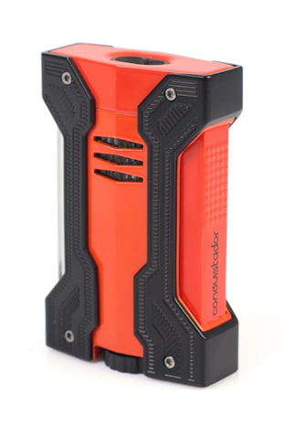 Conquistador Çift Torch Turuncu Siyah Defi Extreme Dizayn Metal Puro Çakmağı