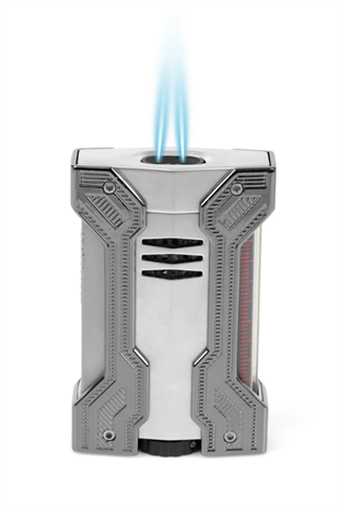 Conquistador Çift Torch Pürmüz Krom Gunmetal Defi Extreme Dizayn Metal Puro Çakmağı