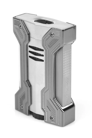 Conquistador Çift Torch Pürmüz Krom Gunmetal Defi Extreme Dizayn Metal Puro Çakmağı
