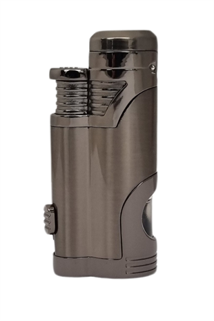 Honest Çift Torch Pürmüz Gümüş Puro Çakmağı