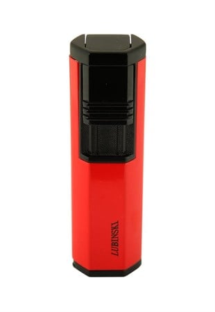 Lubinski İki Torch Pürmüz Kırmızı Puro Çakmağı