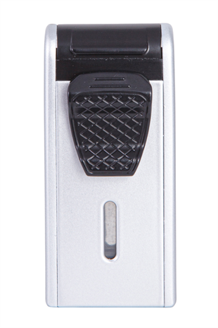 Parmida Çift Torch Pürmüz Gümüş Metal Puro Çakmağı