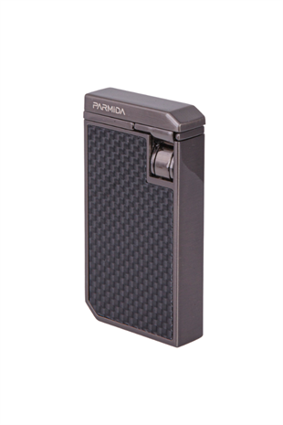 Parmida Çift Torch Pürmüz Karbon Desenli Gunmetal Metal Puro Çakmağı