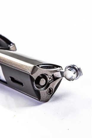 Parmida İki Torch Pürmüz Siyah-Gunmetal Puro Çakmağı