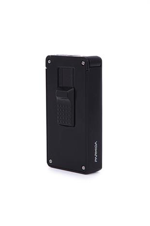 Parmida Çift Torch Pürmüz Siyah Metal Puro Çakmağı