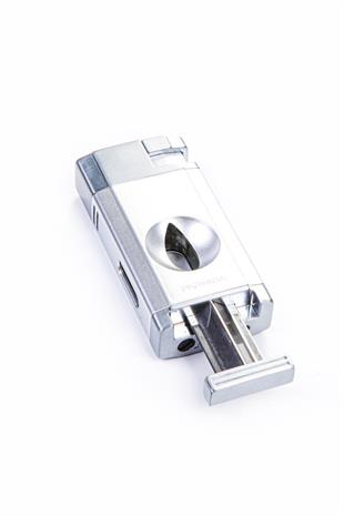 Parmida Çift Torch Pürmüz Gümüş V-Cut Puro Çakmağı