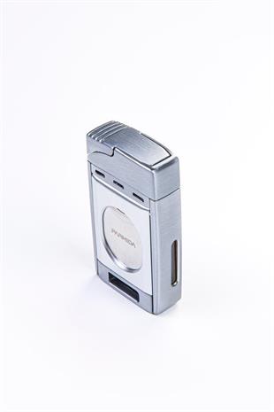 Parmida Çift Torch Pürmüz Gümüş S-Cut Puro Çakmağı