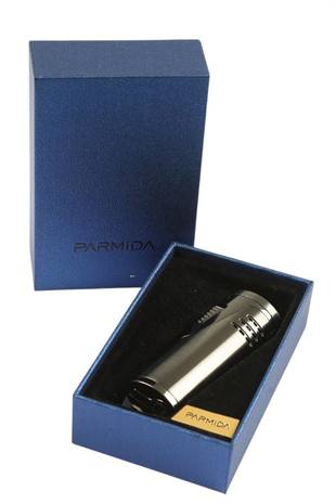 Parmida Çift Torch Pürmüz Gunmetal Metal Puro Çakmağı