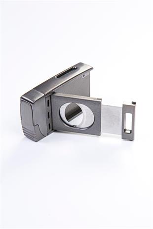 Parmida Çift Torch Pürmüz Gunmetal S-Cut Puro Çakmağı