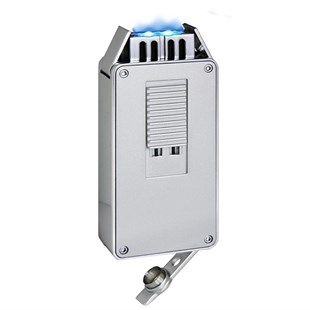 Porsche Design İki Torch Pürmüz Perde Alev Gümüş Puro Çakmağı