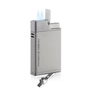 Porsche Design Çift Torch Pürmüz Gümüş Puro Çakmağı