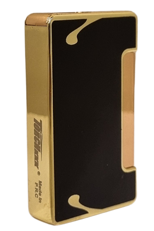 PremiumQuality Gold - Siyah Çift Torch Pürmüz Metal Puro Çakmağı