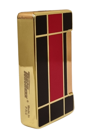PremiumQuality Gold - Siyah - Kırmızı Çift Torch Pürmüz Metal Puro Çakmağı