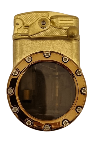PremiumQuality Gold Çift Torch Pürmüz Metal Puro Çakmağı