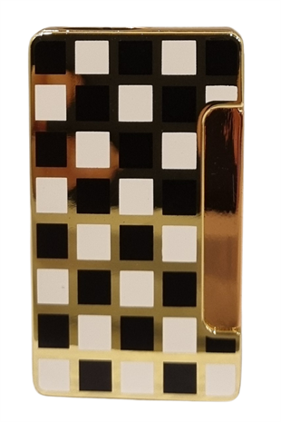 PremiumQuality Gold - Siyah - Beyaz Çift Torch Pürmüz Metal Puro Çakmağı