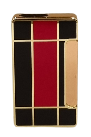 PremiumQuality Gold - Siyah - Kırmızı Çift Torch Pürmüz Metal Puro Çakmağı