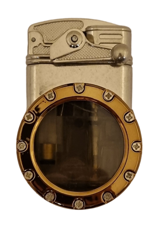 PremiumQuality Gümüş Çift Torch Pürmüz Metal Puro Çakmağı