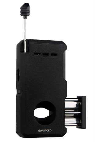 Quantoro Çift Torch Pürmüz V-Cut/Delicili/İğneli Mat Siyah Metal Puro Çakmağı