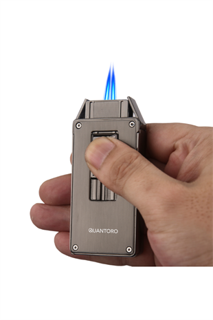 Quantoro 2 Torch Pürmüz Gunmetal Metal Puro Çakmağı