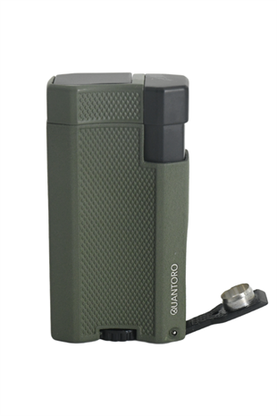 Quantoro Çift Torch Pürmüz Yeşil Metal Puro Çakmağı