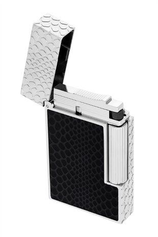 S.T. Dupont Ligne 2 Guilloche Under Lacquer Çift Soft Alev Puro Çakmağı C16079