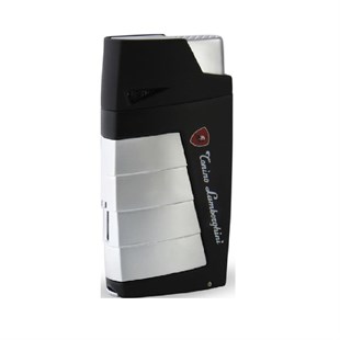 Tonino Lamborghini İki Torch Pürmüz Siyah Gümüş Puro Çakmağı