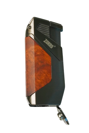 Zorro 2 Torch Pürmüz Ahşap Gunmetal Metal Puro Çakmağı