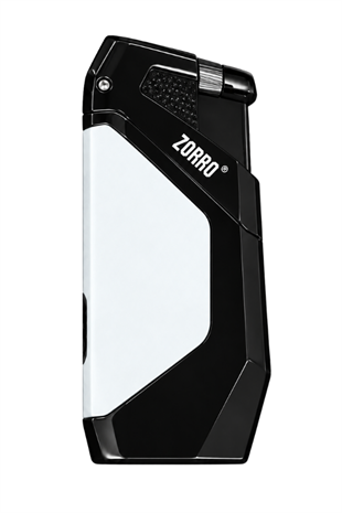 Zorro Çift Torch Pürmüz Siyah Gunmetal Metal Puro Çakmağı