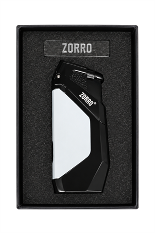 Zorro Çift Torch Pürmüz Siyah Gunmetal Metal Puro Çakmağı