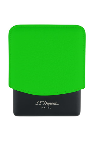 S.T. Dupont Neon Yeşil-Siyah Deri Cigarillo Kılıfı 183117