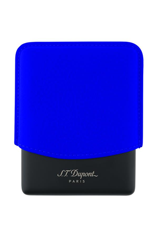 S.T. Dupont Neon Mavi-Siyah Deri Cigarillo Kılıfı 183116