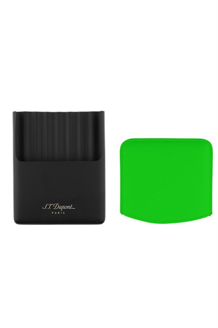 S.T. Dupont Neon Yeşil-Siyah Deri Cigarillo Kılıfı 183117