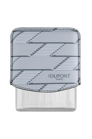 S.T. Dupont Coated Canvas Monogram Parlak Gri Deri Cigarillo Kılıfı 183180