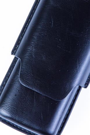 Cohiba Düz Siyah İkili Deri Puro Kılıfı