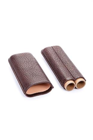 Cohiba Kahverengi İkili Deri Puro Kılıfı