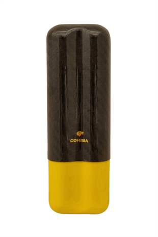 Cohiba Karbon Desenli Sarı İkili Puro Kılıfı