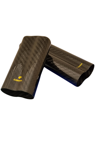 Cohiba Karbon Desenli Siyah İkili Puro Kılıfı