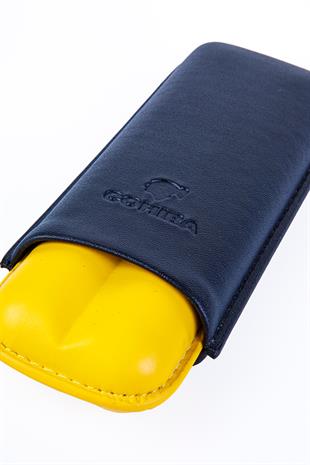 Cohiba Sarı-Siyah İkili Deri Puro Kılıfı