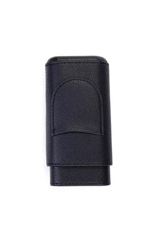 Cohiba Siyah İkili Kesici Bölmeli Deri Puro Kılıfı