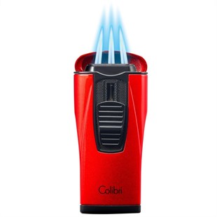 Colibri Monaco 3 Torch Pürmüz Metalik Kırmızı Puro Çakmağı