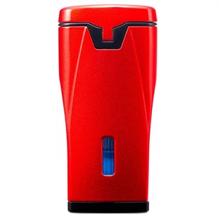 Colibri Monaco 3 Torch Pürmüz Metalik Kırmızı Puro Çakmağı