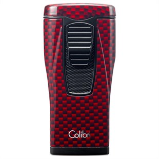 Colibri Monaco 3 Torch Pürmüz Kırmızı Karbon Fiber Puro Çakmağı