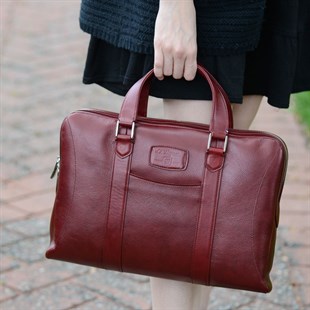 S.T. Dupont Deri Kırmızı Evrak Taşıma Çantası 181284