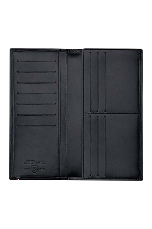 S.T. Dupont Line D Black Long Smooth Deri Cüzdan 180045
