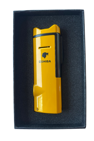 Cohiba 3 Torch Pürmüz Siyah-Sarı Puro Çakmağı