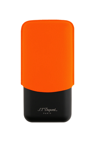 S.T. Dupont Siyah-Turuncu Üçlü Puro Kılıfı 183419