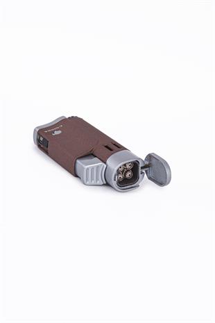 Cohiba 4 Torch Pürmüz Haki-Gümüş Metal Puro Çakmağı