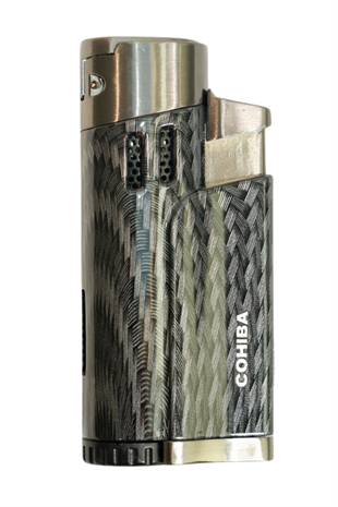 Cohiba 4 Torch Pürmüz Delicili Karbon Desenli Metal Puro Çakmağı